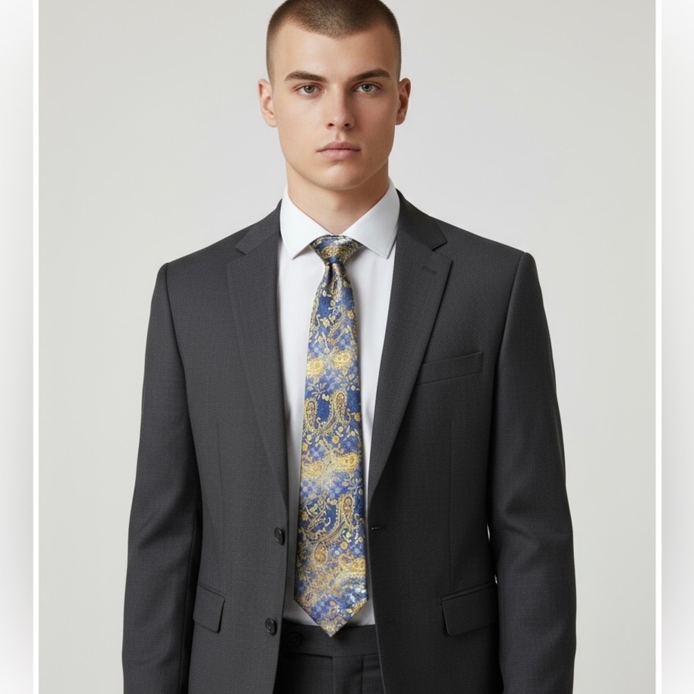 Stacy Adams Paisley Silk Tie - Picture 1 of 4